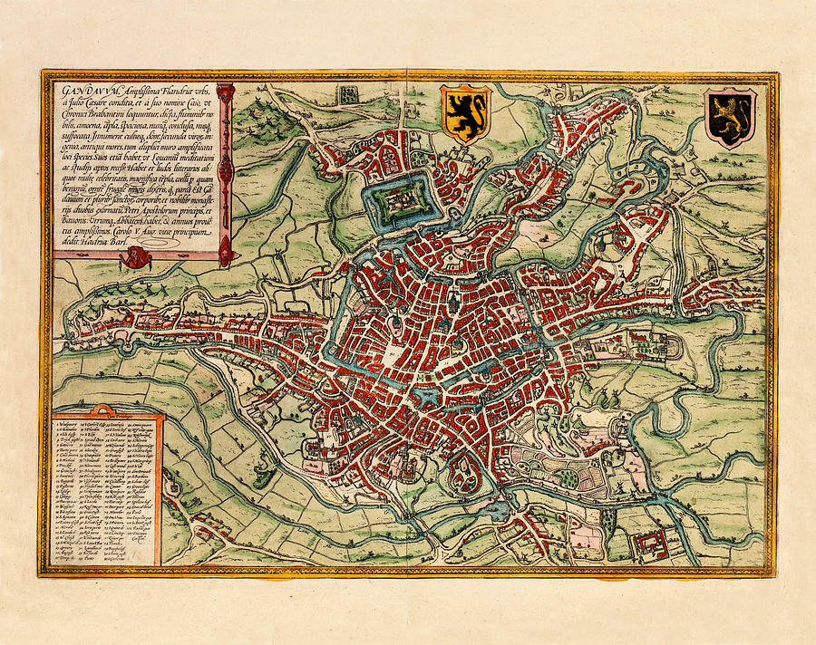 Map Of Ghent 1657 Photograph by Andrew Fare - Fine Art America