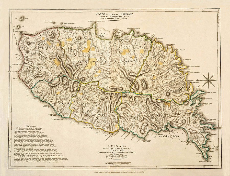 Map Of Grenada 1771 Photograph