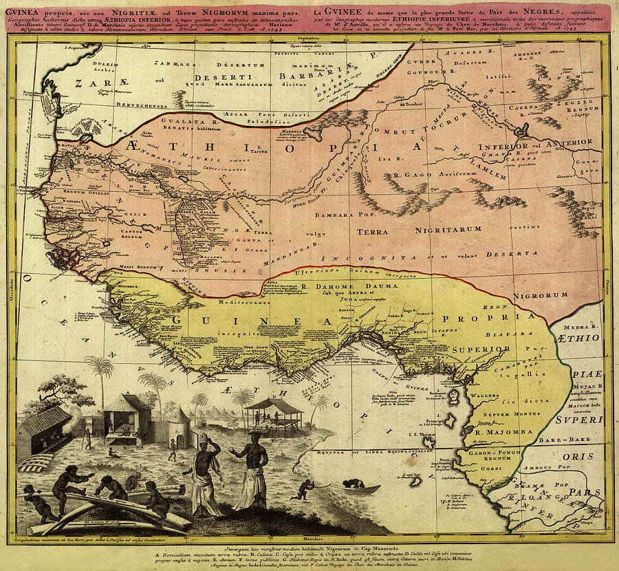 Map Of Guinea 1742 Photograph by Andrew Fare
