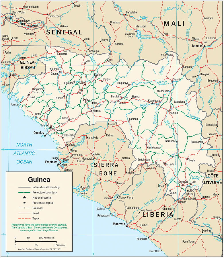 Map of Guinea Mixed Media by Roy Pedersen