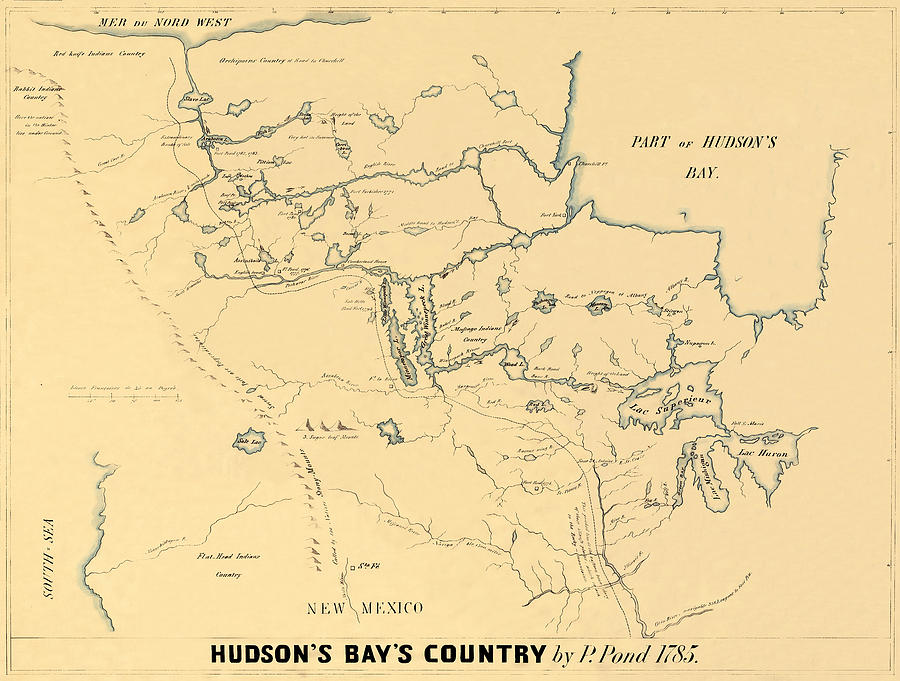 Map Of Hudson Bay 1785 Photograph by Andrew Fare