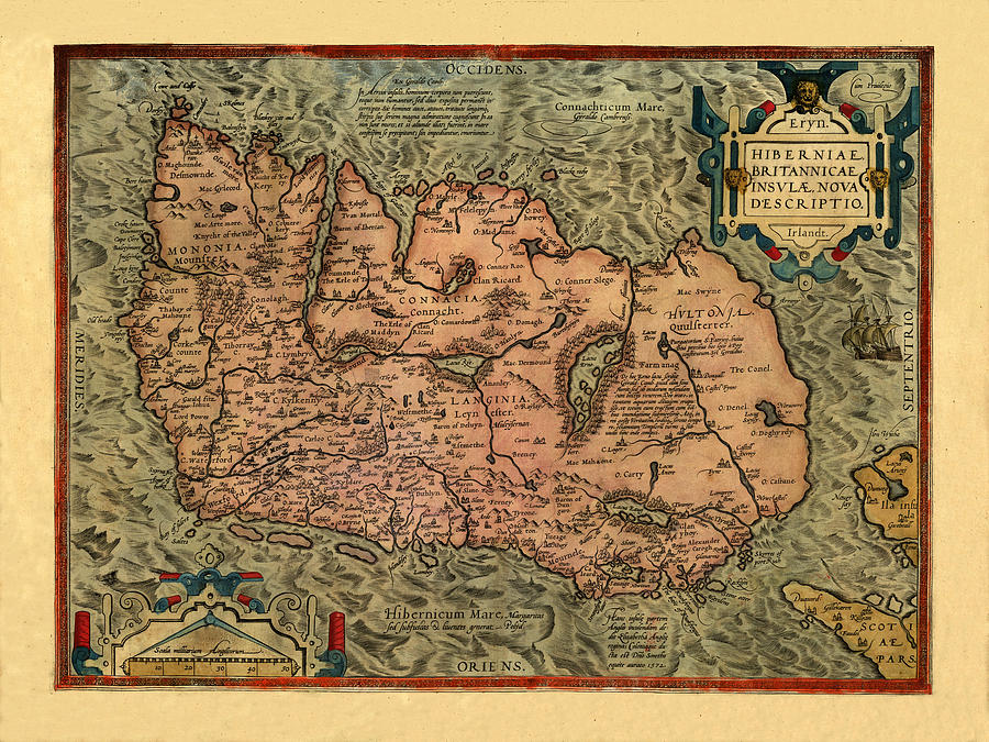 Map Of Ireland 1575 Photograph by Andrew Fare Fine Art America