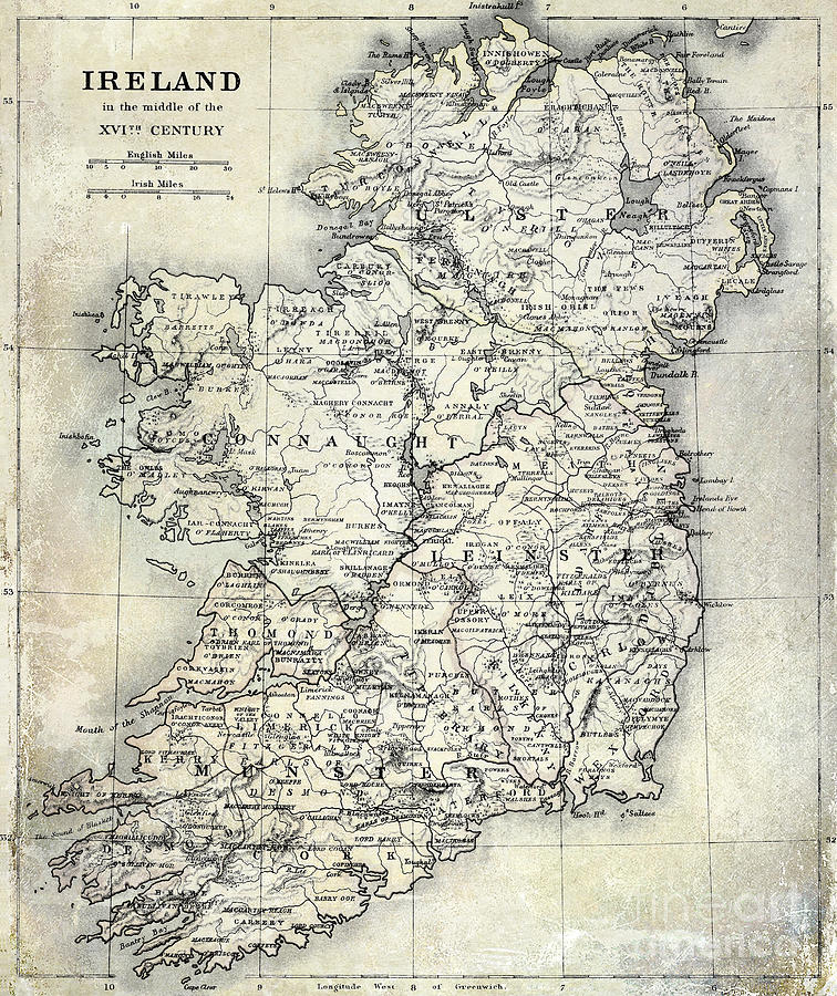 Map Photograph - Map of Ireland by Jon Neidert
