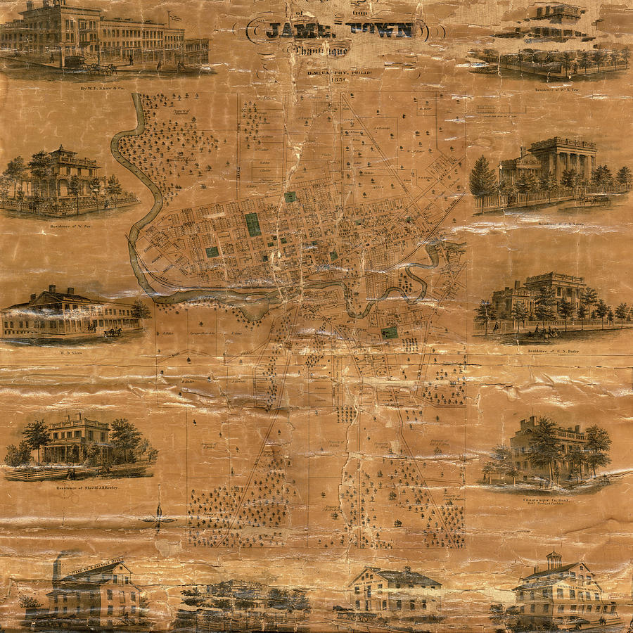 Map Of Jamestown 1856 Photograph by Andrew Fare