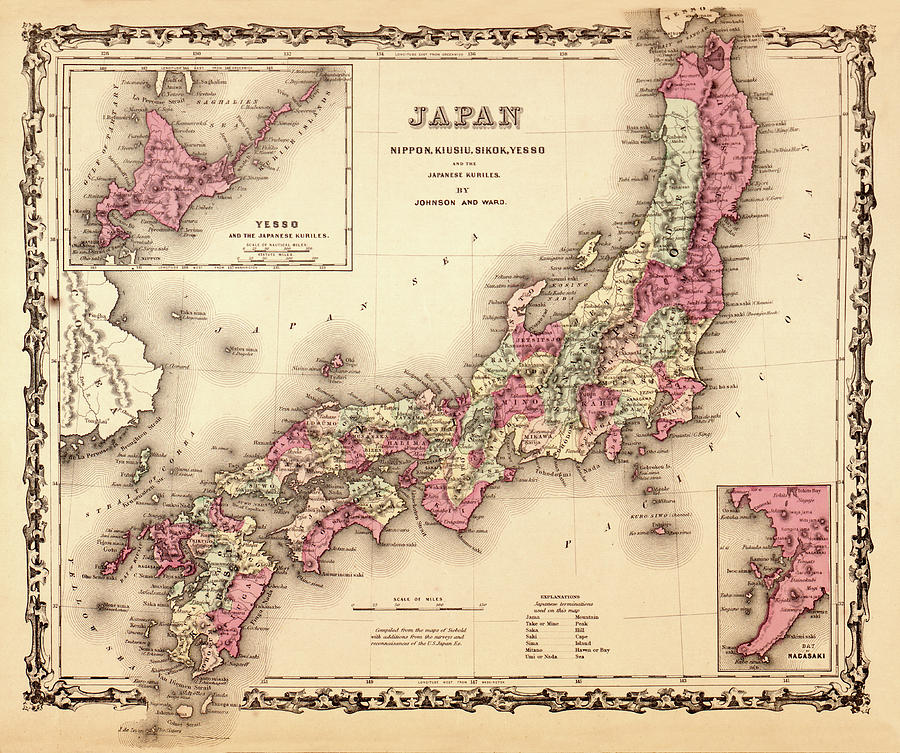 Map Of Japan 1862 Photograph by Andrew Fare | Pixels