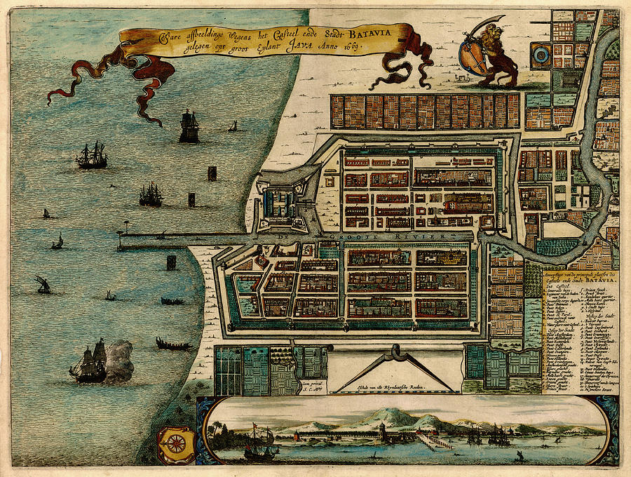 Map Of Java 1669 Photograph by Andrew Fare