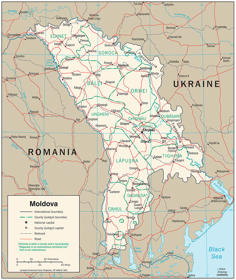 Map of Moldovia Mixed Media by Roy Pedersen