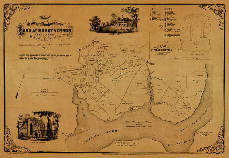 Map Of Mount Vernon 1859 Photograph by Andrew Fare - Pixels