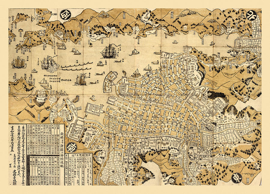 Map Of Nagasaki 1821 Photograph by Andrew Fare | Fine Art America