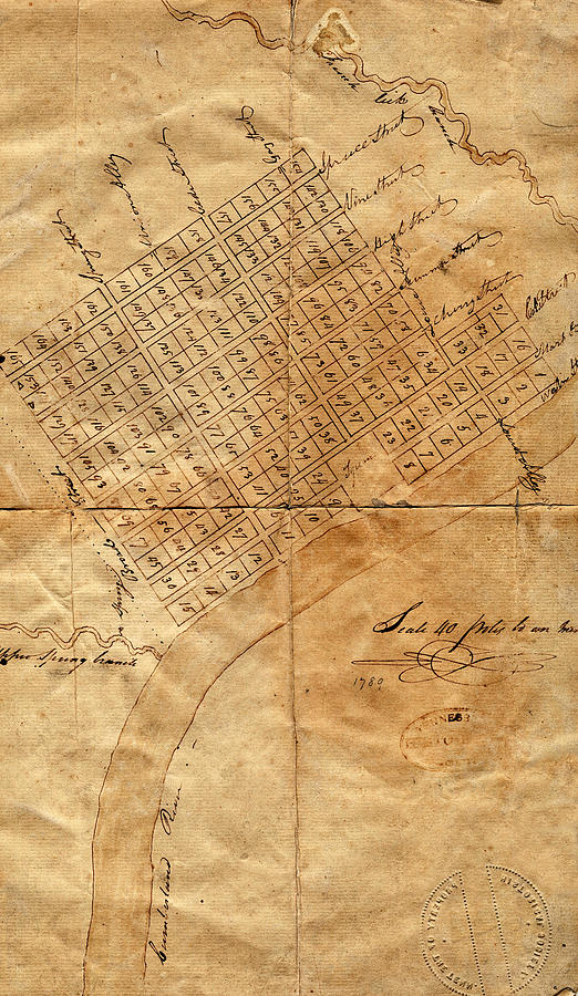 Map Of Nashville 1789 Photograph by Andrew Fare