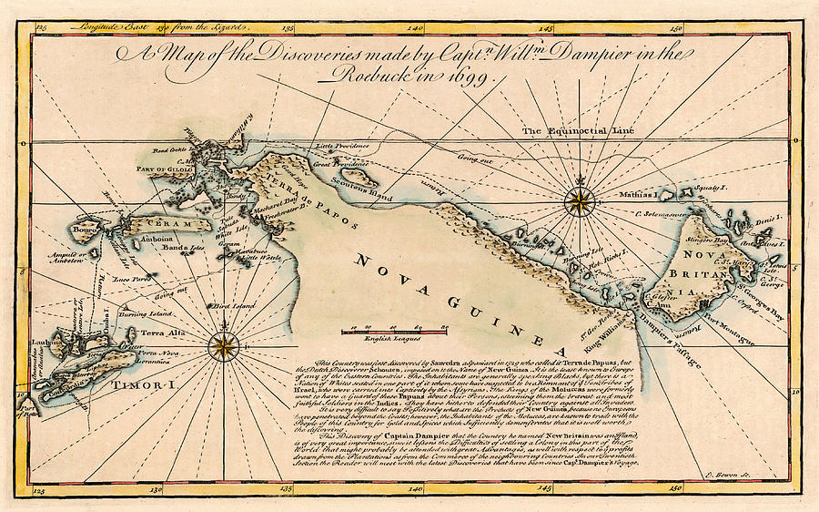 Map Of New Guinea 1699 Photograph by Andrew Fare