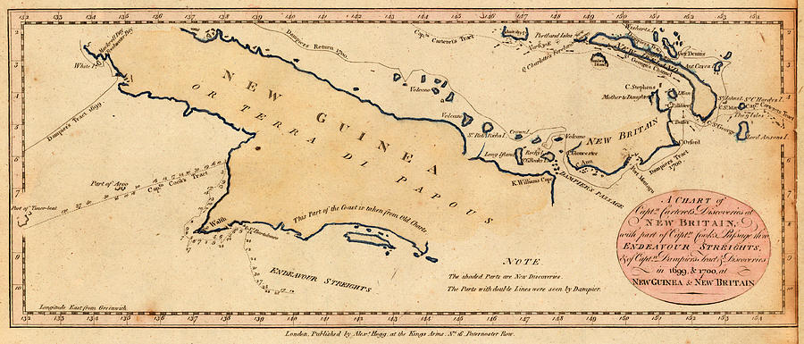 Map Of New Guinea 1784 Photograph by Andrew Fare