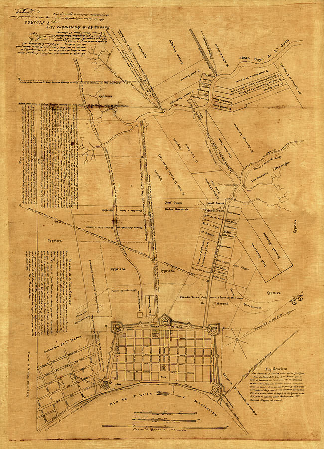 Map Of New Orleans 1819 Photograph by Andrew Fare