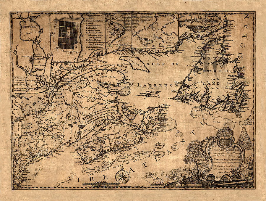 Map Of Nova Scotia 1776 Photograph By Andrew Fare - Fine Art America