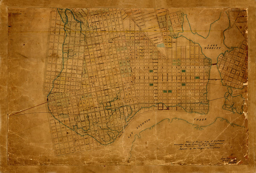 Map Of Oakland 1868 Photograph by Andrew Fare