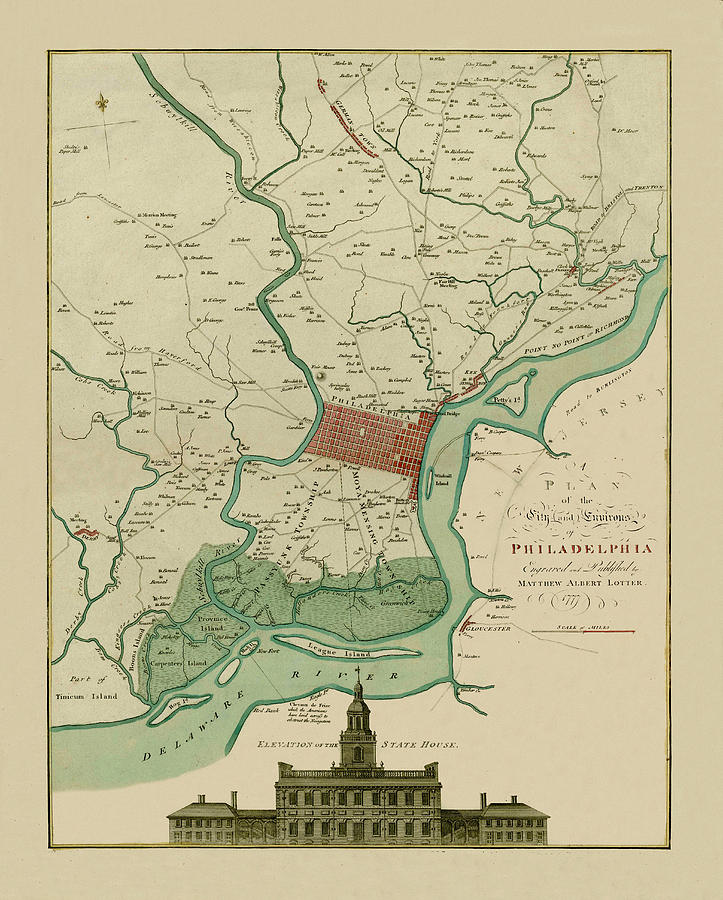 Map Of Philadelphia 1777b Photograph by Andrew Fare | Fine Art America