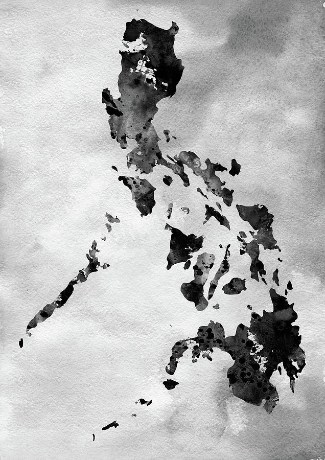 philippine map black background