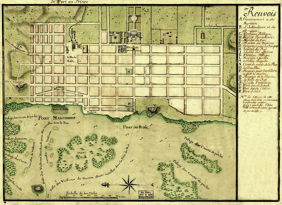 Map Of Port Au Prince 1750 Photograph by Andrew Fare
