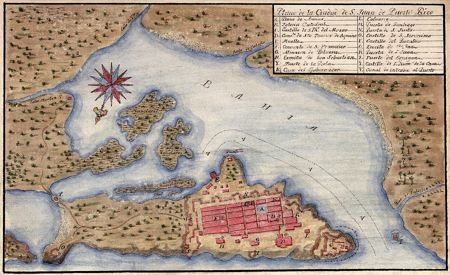 Map Of San Juan 1770 Photograph by Andrew Fare