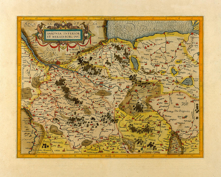 Map Of Saxony 1613 Andrew Fare 