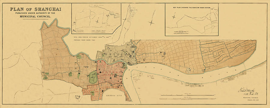 Map Of Shanghai 1904 Photograph by Andrew Fare