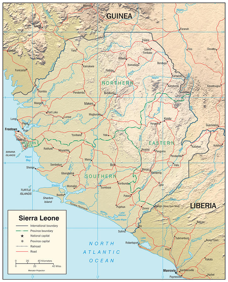 Map of Sierra Leone Photograph by Roy Pedersen - Fine Art America