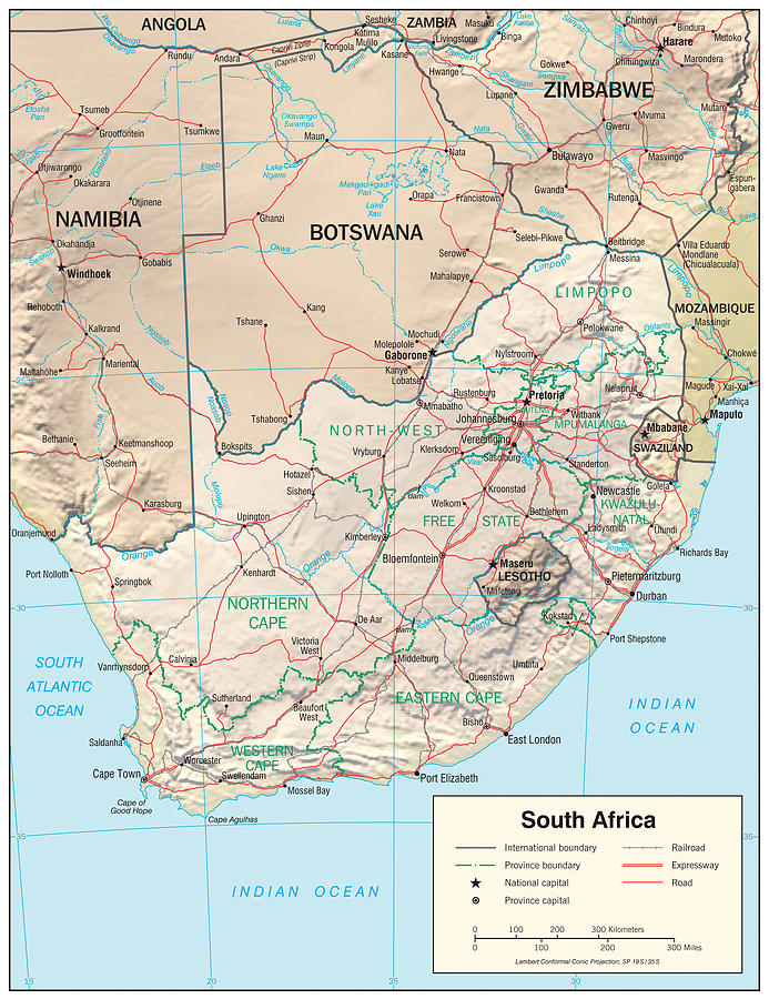 Map of South Africa Mixed Media by Roy Pedersen | Fine Art America