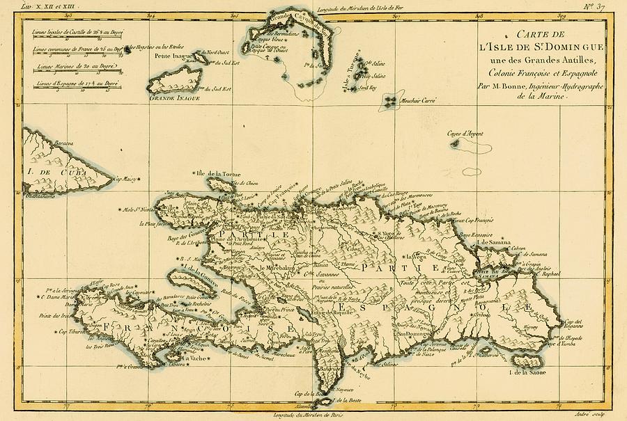 Map Of The Dominican Republic Circa Drawing by Vintage Design Pics