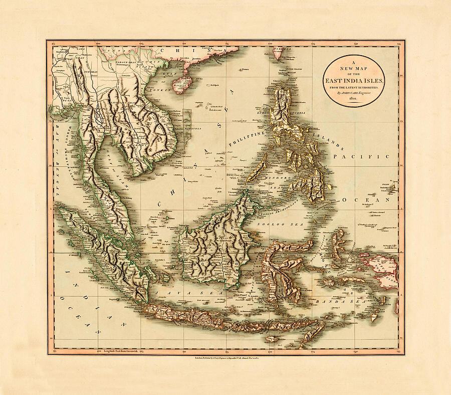 Map Of The East Indies 1801 Photograph by Andrew Fare - Fine Art America