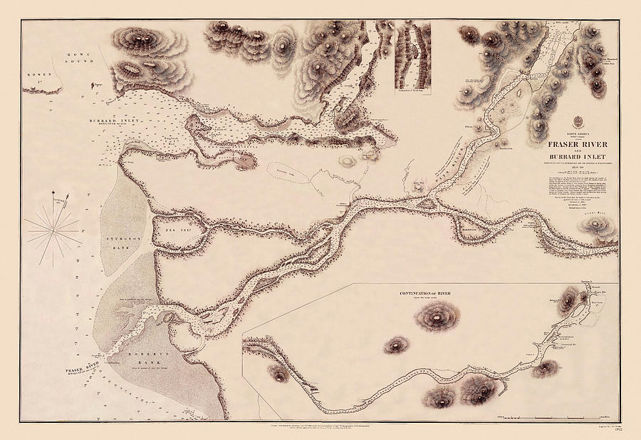Map Of The Fraser River 1860 Photograph by Andrew Fare