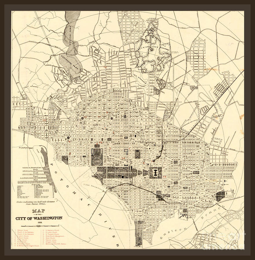 Map of the greater washington area Photograph by Pd - Fine Art America