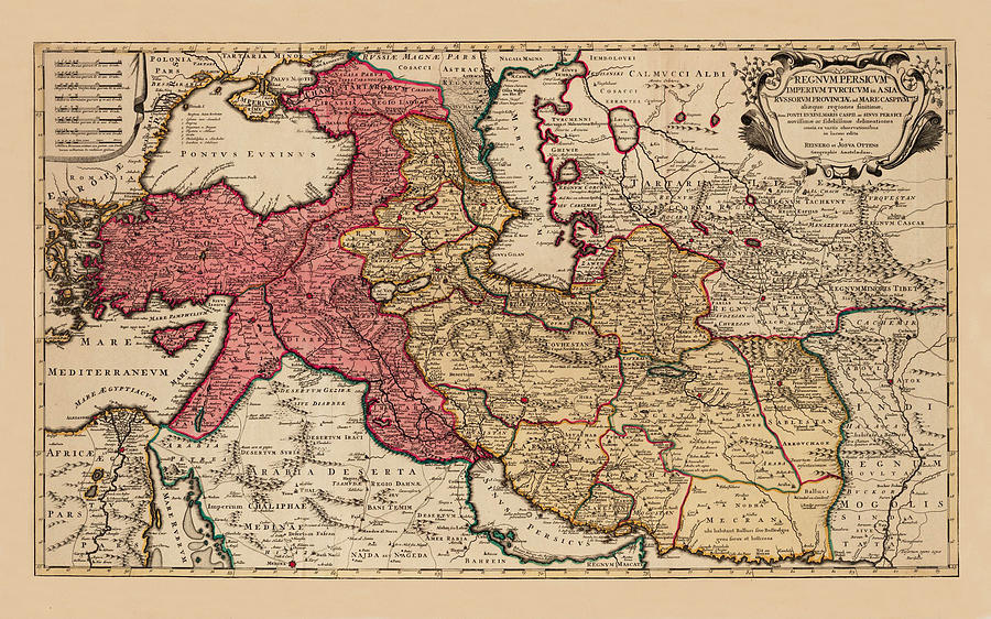 Map Of The Middle East 1730 Photograph by Andrew Fare | Fine Art America