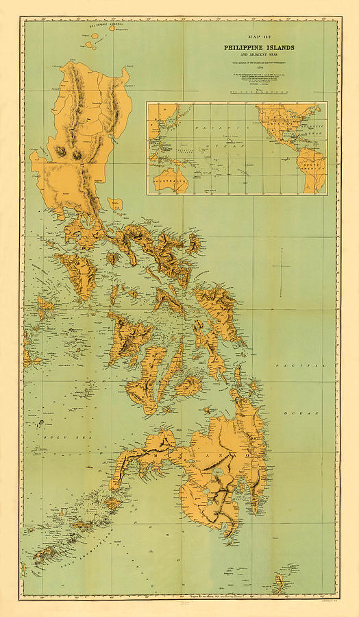 Map Of The Philippines 1898 Photograph by Andrew Fare - Pixels