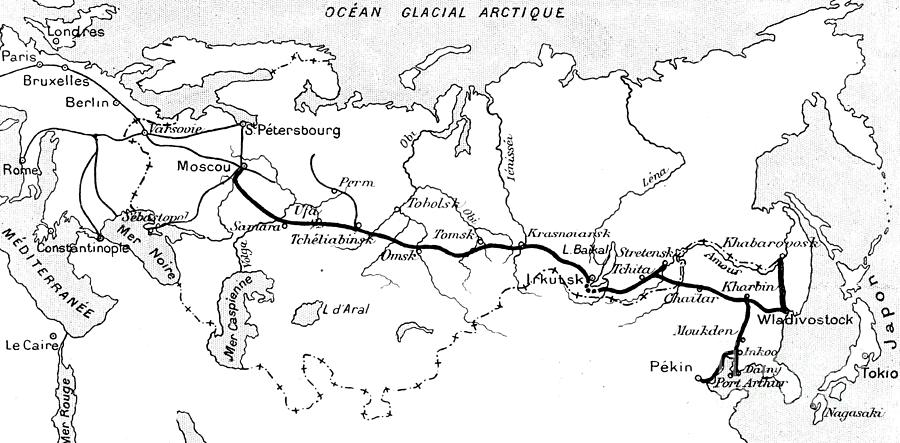 Trans Siberian Railway Map Map Of The Usa With State Names