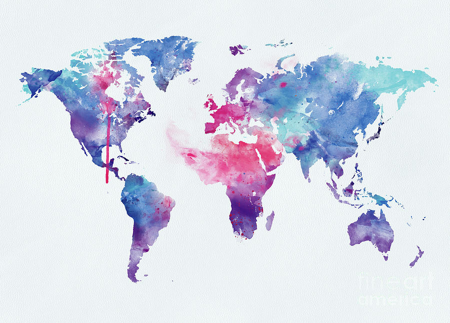 Map Of The World Mixed Media