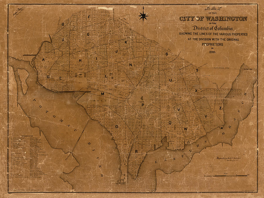 Map Of Washington 1792b Photograph by Andrew Fare