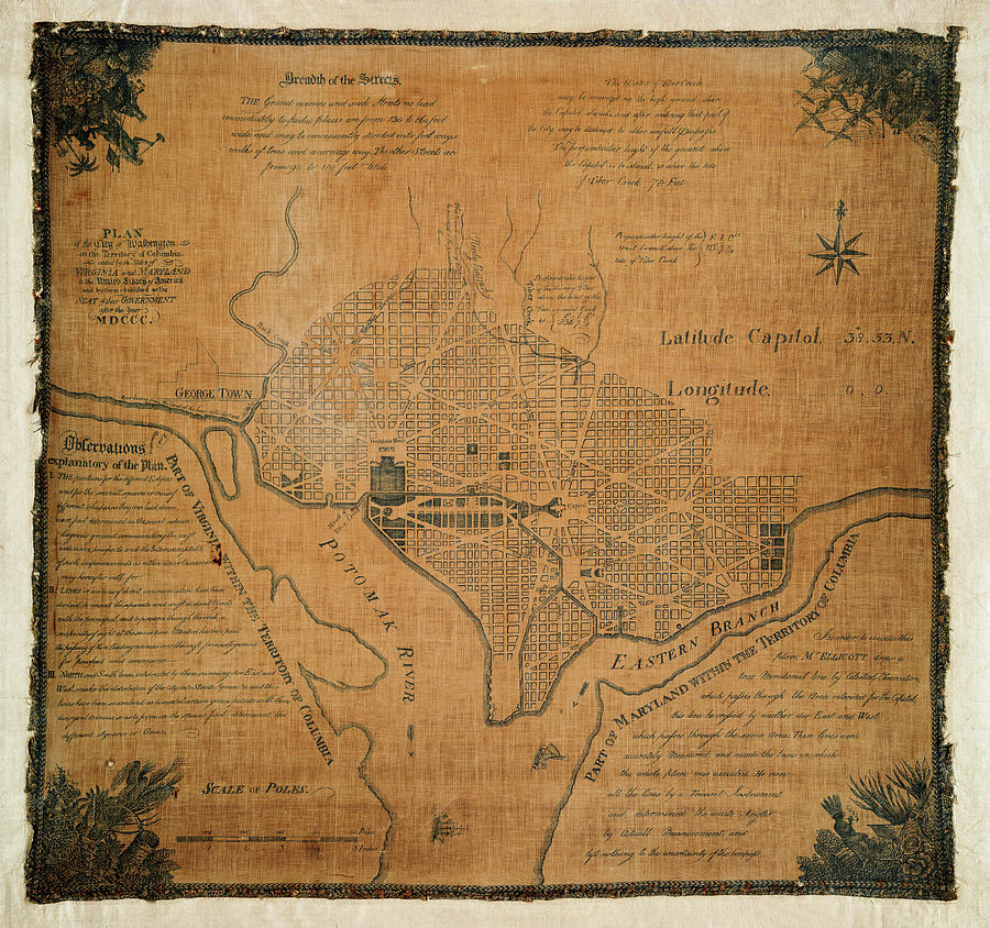 Map Of Washington 1793 Photograph by Andrew Fare