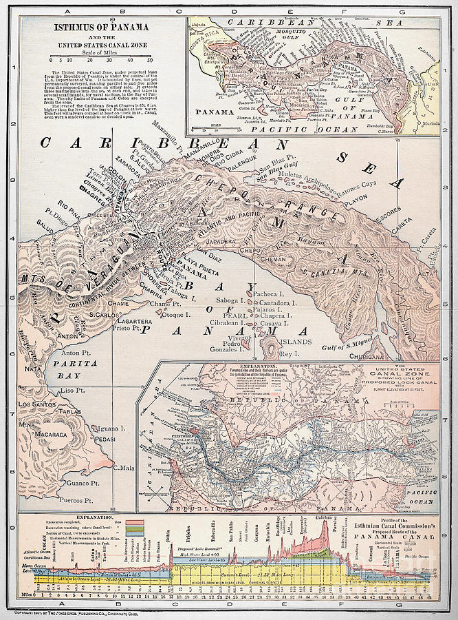 Map: Panama, 1907 Photograph by Granger
