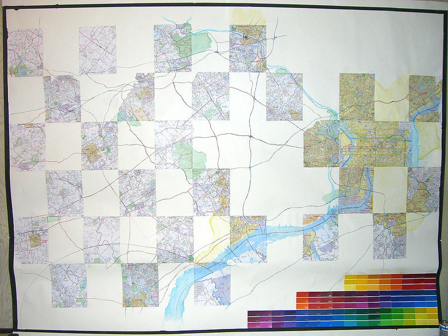 Map Project I Have Been Doing Recently Painting by Dave Montgomery