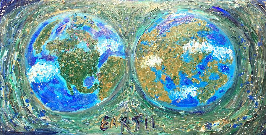 Map to Earth  Painting by Dottie Visker