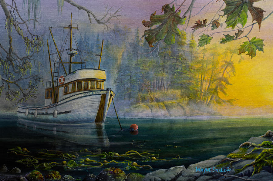 Maple Bay Sunrise Painting by Wayne Enslow