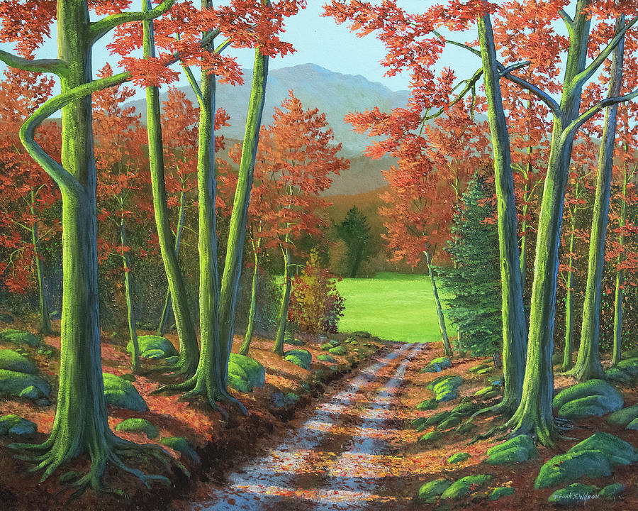 Maple Forest Road Painting by Frank Wilson