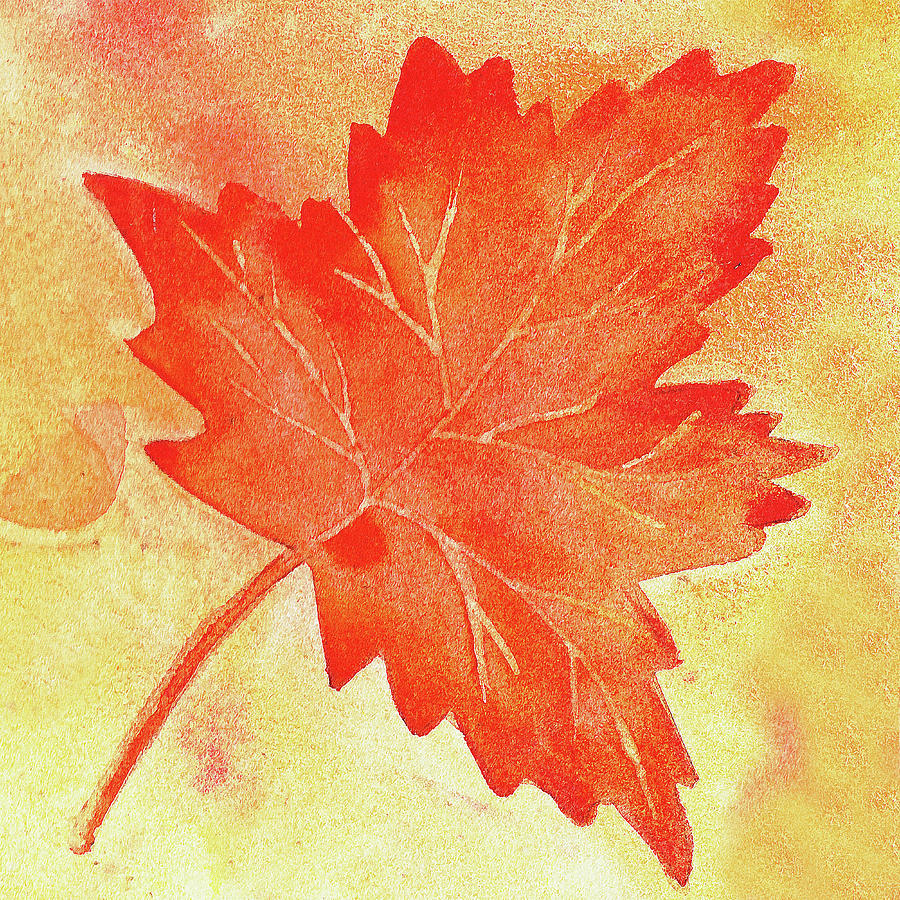 Maple Leaf Free Float Painting by Irina Sztukowski
