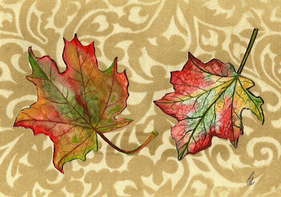 Fall Painting - Maple Leaves by Carrie Auwaerter
