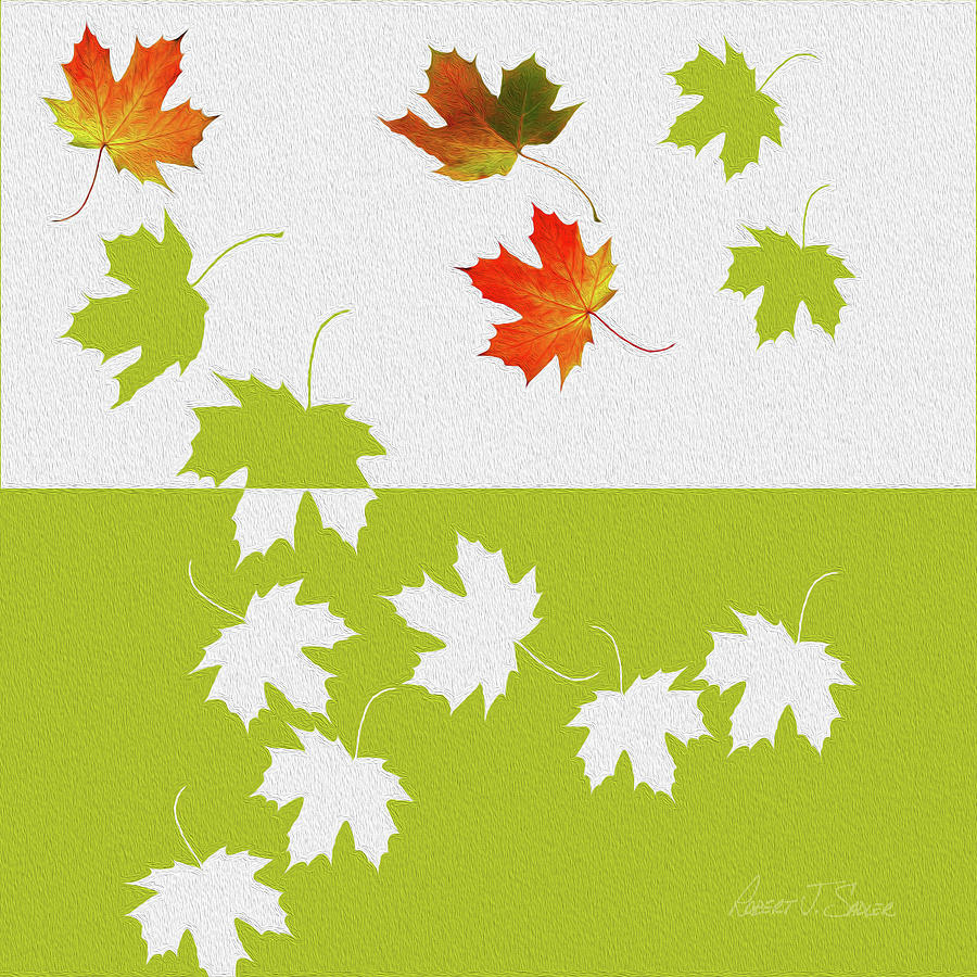 Maple Leaves Fall Fell Fallen Digital Art by Robert J Sadler