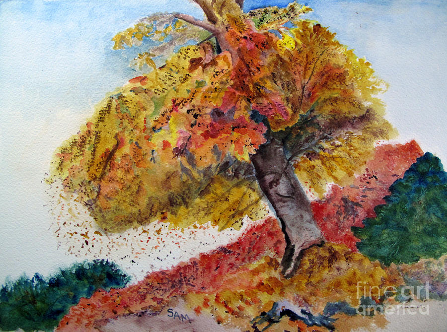 Maple on the Ridge Painting by Sandy McIntire