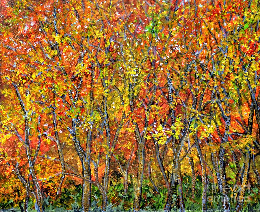 Maple Trees Painting by Richard Wandell