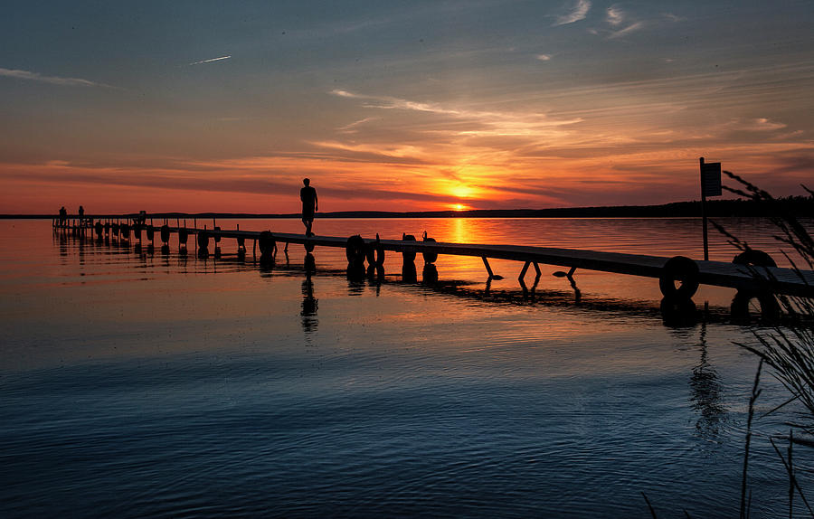 Maplehurst Dock Association Sunset Photograph by Ron Wiltse