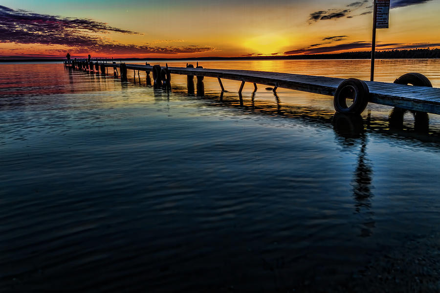 Maplehurst Dock at Sunset Photograph by Joe Holley