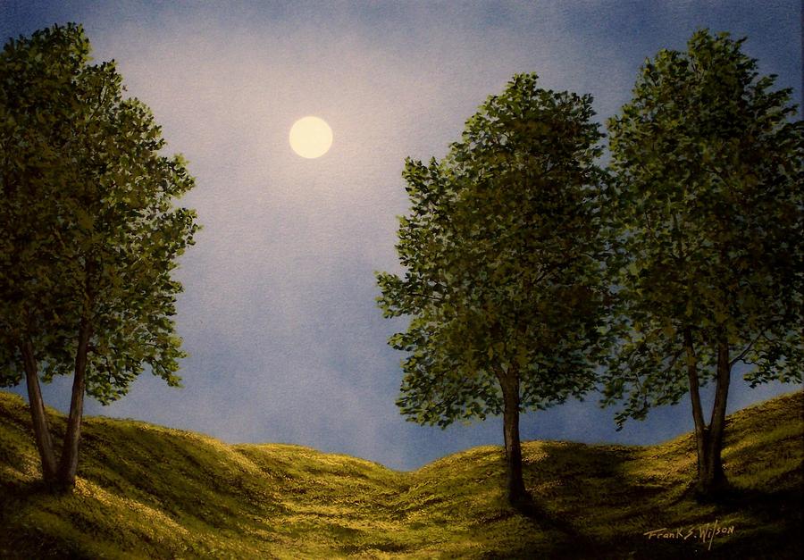Maples In Moonlight Painting by Frank Wilson